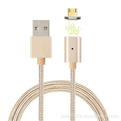 Metal Magnetic Connection LED USB Cable High Speed Date Sync Charging Cable USB Micro Magnetic Cable Metal Magnetic USB Cable